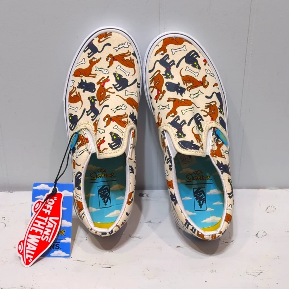 Vans x The Simpsons Kids Slip-On Shoes Size 3 – Santa’s Little Helper & Snowball